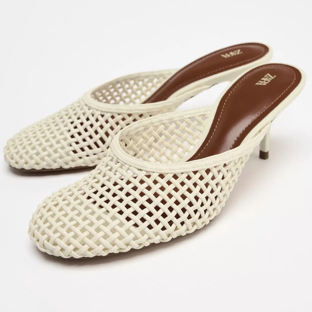 ZARA BRAIDED MULE HEELS